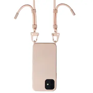 High Quality Hard Transparent For IPhone 15 Pro Max Mag Safe Cover Silicone Clear For IPhone 15 Pro Necklace Lanyard Phone Case