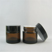 Pot en verre rose mat de luxe de 1oz 2oz cosmétique 5g 10g 20g 30g 50g 100g 1oz pot de crème en verre dépoli rose ambré avec couvercle
