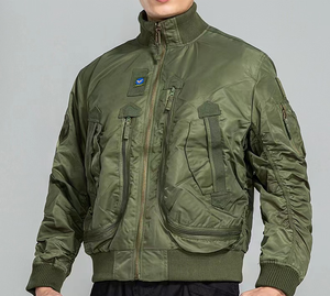 Blouson tactique de bombardier à coque souple en nylon avec logo personnalisé et imperméable au vent - Product Image 2