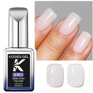 KODIES Vernis à Ongles Gel Blanc Laiteux <span class=keywords><strong>2</strong></span>-en-<span class=keywords><strong>1</strong></span> Résistant aux Rayures Finition Gel UV Personnalisable Logo Label Milk Topcoat avec <span class=keywords><strong>Base</strong></span> <span class=keywords><strong>Coat</strong></span> - Product Image 1