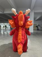 Costume de mascotte de dragon de danse chinoise costumes 2m Costume de dinosaure de dessin animé gonflable costumes en peluche pour les événements et les festivals