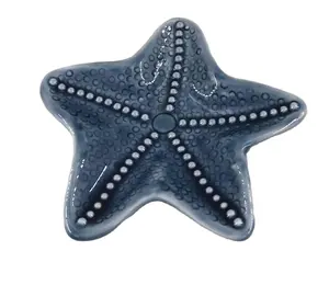 Plat en forme d'étoile de mer, assiette de décoration, en céramique, pour les collations