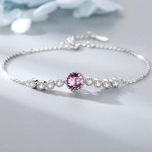 Nabest Anti-deslustre mujeres niñas 925 <span class=keywords><strong>plata</strong></span> esterlina bisel ajuste cristal pulsera compromiso boda <span class=keywords><strong>pulseras</strong></span> joyería - Product Image 6