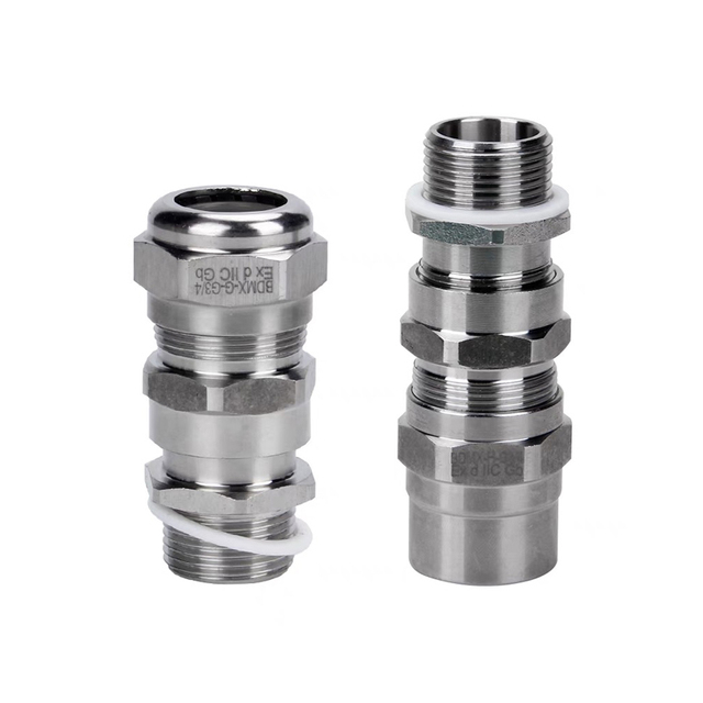 Connector Metal Stainless Steel Cable Gland Metric Double Sealed Explosion-proof Cable Glands