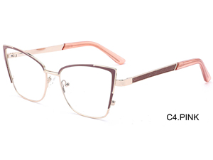 Lunettes classiques œil de chat en métal, montures optiques de luxe simples et élégantes de haute qualité pour un usage quotidien - Product Image 5