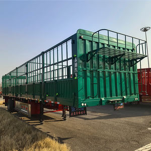 3 essieux 12 roues Heavy Duty Steel New Cargo Animal Livestock Transport Stake Fence Semi Trailer on <span class=keywords><strong>Promotion</strong></span> - Product Image 2