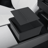 Vente chaude 3D ABS étanche à la poussière facile à nettoyer PVC Pad Version accoudoir boîte boîte de rangement pour Tesla nouveau modèle 3/Y