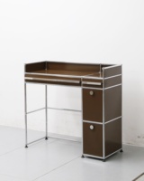 Table de maquillage à succès avec miroir annulaire, plusieurs tiroirs, étagère de rangement ouverte et éclairage intégré – Organiseur de coiffeuse