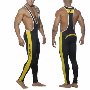 Cheap black vintage sublimated low cut custom wrestling singlet