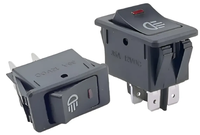 Interruptor basculante de 12V con LED verde para luces antiniebla, impermeable, para coche, RV, camión, barco, todoterreno, control de luces auxiliares