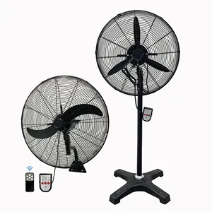 2 in 1 Best Quality Industrial Stand Pedestal Fan High Velocity Three Metal Blades Wall Mount Oscillating Electric Fan For Gym