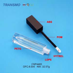 Tube de brillant à lèvres écologique, tube carré transparent pour brillant à lèvres, conteneur de 8,5 ml, tubes de brillant à lèvres vides - Product Image 3
