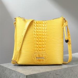 Sac à main vintage pour femme en PU motif crocodile Brahman multicolore avec fermeture éclair, style bandoulière - Product Image 4