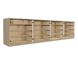 Mostrador de Madera para Caja de Supermercado, Tamaño Personalizado, Estación de Caja para Tienda de Conveniencia con Almacenamiento de Malla - Product Image 6