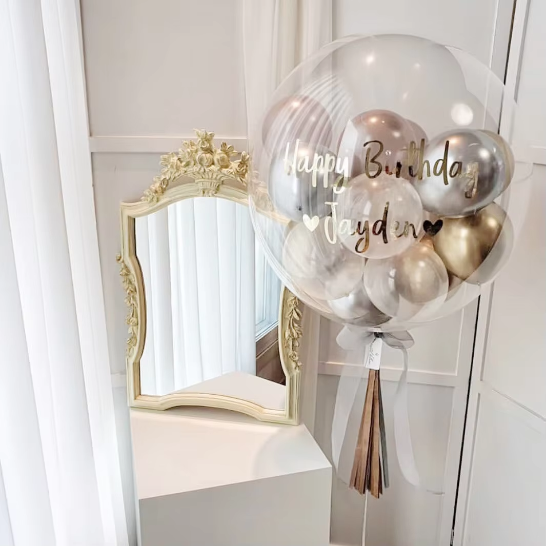 Golden coffee ballon