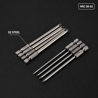 Jeu de tournevis à embouts en acier S2 robuste, embouts Phillips de 100 mm, embouts magnétiques puissants pour tournevis électrique