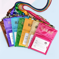 Tempat Kartu Nama & ID Badge Custom Logo Grosir, Lanyard Berkualitas Tinggi, Dompet Leher Travel dengan Tali Lanyard
