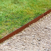Bordure de jardin en acier corten flexible sur mesure JNZ, sans creuser, pour les parterres de fleurs et les allées