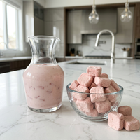 100% Pure Gedroogde Aardbeien Yoghurtblokjes Zonder Toevoegingen