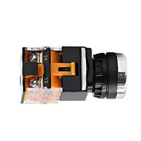 Interrupteur à bouton-poussoir en plastique à tête plate LA38-22mm IP65 22mm à réinitialisation automatique, tête rotative, momentané, borne à fourche 1NO+1NC