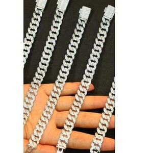 Pulsera de eslabones cubanos de moissanita al por mayor, joyería de lujo de plata de ley 925 para bodas y fiestas, disponible a buen precio - Product Image 6
