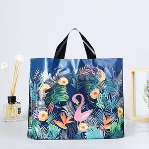Borsa per la spesa in plastica rosa con stampa logo di alta qualità personalizzata per i vestiti - Product Image 6