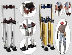 Zancos Ajustables de Aluminio para Pintores, de 15 a 23 Pulgadas, de 18 a 30 Pulgadas, de 24 a 40 Pulgadas, para Trabajos de Yeso y Encintado - Product Image 4