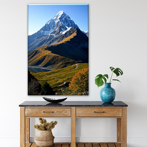 Impression sur toile de la montagne de neige de Gongga - Décoration de sentier de randonnée d'<span class=keywords><strong>automne</strong></span> - Product Image 3