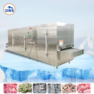 Endüstriyel otomasyon sürekli çalışma çilek balık karides köfte IQF iqtünel dondurucu ekipmanları
