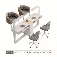 Table de manucure professionnelle avec chaise et aspirateur intégré pour salon de manucure - Offre spéciale