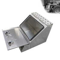 Boîte à outils en aluminium à double fonction, 24 pouces, grande capacité, robuste, pour camion à plateau