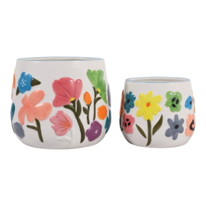 Vasi in Ceramica Dipinti a Mano con Design a Tulipano per Piante da Interno e Decorazione Casa e Giardino - Product Image 5
