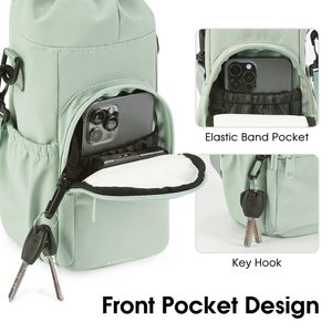 Pochette isotherme personnalisée de luxe en néoprène pour bouteille d'eau de 40 oz, sacs de transport pour bouteille d'eau avec bandoulière croisée - Product Image 6