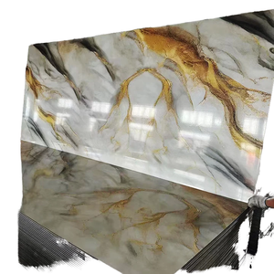 Papel Tapiz Moderno 3D de Espuma PET, Panel de Mármol de PVC con Protección UV, Impermeable, con Patrón Geométrico para Dormitorio, Instalación Autoadhesiva - Product Image 1