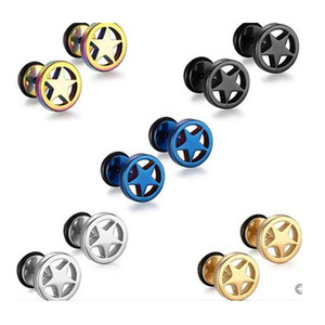 ต่างหูรูปดาวสแตนเลสสำหรับผู้ชายและผู้หญิงเครื่องประดับแฟชั่น 0009 - Product Image 1