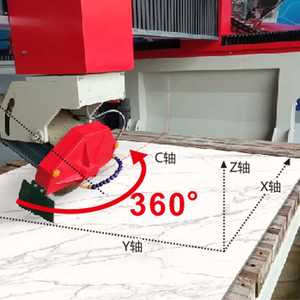 Nouvelle machine de découpe automatique haute efficacité pour granit, marbre et quartz, scie à pont à axe, moteur, pompe à engrenages, boîte de vitesses 40,8 kW 3PH AC380V - Product Image 3
