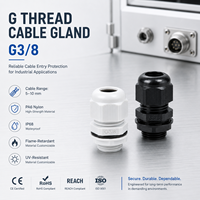 Presse-étoupe en nylon G3/8, gamme de câbles 5-10 mm, étanche IP68, certifié CE RoHS Reach pour équipements électriques