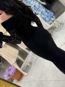 Elegant Green <b>Sequined</b> Mermaid Gown Long Sleeve Floor-Length Formal Dress - Product Image 5