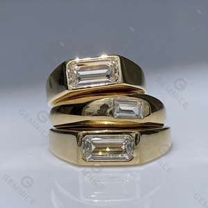 Gemnel Minimalist Jewelry Handcraft 925 Silver Big Gemstone Unisex Signet Diamond <strong>Boho</strong> <strong>Rings</strong> - Product Image 3