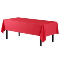 Nappe en plastique rouge 274x137 cm pour la protection de la table Couverture de table jetable
