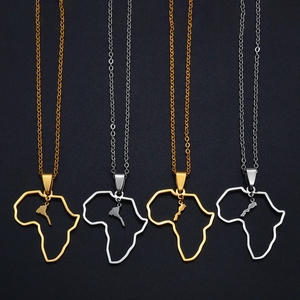 Collane con ciondolo mappa <span class=keywords><strong>marocco</strong></span> ed Eritrea gioielli in acciaio inossidabile - Product Image 3