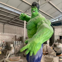 Grande Statue de Géant Vert en Résine Plastique Renforcée de Fibre de Verre, Produit d'Artisanat Personnage de Dessin Animé