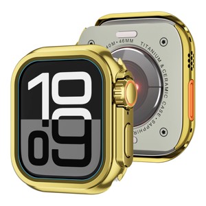 Alliage de zinc + PC pare-chocs protecteur montre housse pour IWatch série 10 9 8 7 6 49MM 44MM 45MM 46MM SE changement à Ultra <span class=keywords><strong>2</strong></span> 49mm - Product Image 2