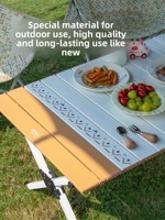 Ensemble de table et de chaises pliantes en acier au carbone pour le camping, équipement de pique-nique portable en plein air, ensemble complet pour 4 personnes