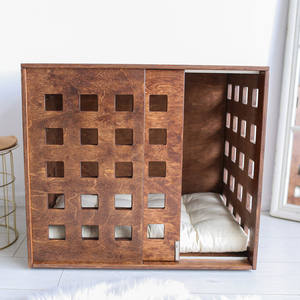 Retro cassa per cani casa per animali domestici in legno cane copertura casa per cani di grossa taglia - Product Image 4