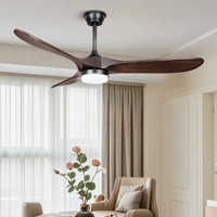 Ventilateur de plafond décoratif moderne à économie d'énergie à lame ABS avec lumière Ventilador De Techo Con Luz