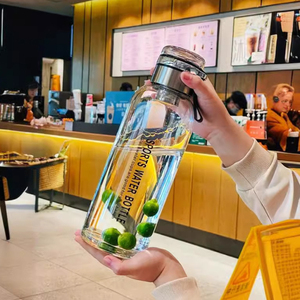 Tốt nhất sản phẩm bán chạy 2024 amazons công suất lớn cao Borosilicate chai nước với trà Infuser 700ml 1L - Product Image 4