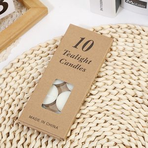 <b>Tea</b> <b>Lights</b> Aluminum Shell Plant Wax 10pcs Blue Color For Valentine's Day Hotel Use - Product Image 4