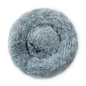 Samt Donut Bett für Katzen und Hunde Wasch bares rutsch festes rundes flauschiges Plüsch Buntes gemütliches ruhiges Haustier bett - Product Image 6