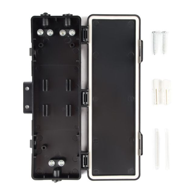 2 Core Heat Shrink Tubing Fiber Optic Protection Box IP65 Outdoor Black 1 in 2 Out FTTH Drop Cable Splice Closure FTTX